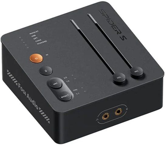 Fosi Audio C3 Gaming DAC & Hoofdtelefoonversterker – USB-C Soundcard – AI Noise Cancelling – FPS Footstep Boost – 7.1 Surround – Voor PC, PS5 & Switch