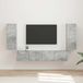 Maison Exclusive - meuble TV mural set 4 pièces Béton Gris Panneau de particules