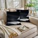 Boraboi Housse de coussin décorative de luxe set van 2, toucher suède doux - 45x45cm - Zwart, Grijs