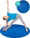 VITALIC Ronde Yoga Mat - 140cm - 6mm Dik - Blauw - Anti-slip - Inclusief Draagriem