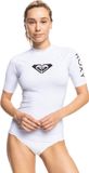 Quiksilver Roxy - UV Rashguard voor dames - Whole Hearted - Korte mouw - Bright White - maat S