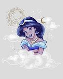 Komar Disney muurschildering Jasmin Clouds | kinderkamer, babykamer, decoratie, kunstdruk | zonder lijst | WB083-40x50 | Maat: 40 x 50 cm (breedte x hoogte)