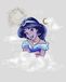 Komar Disney muurschildering Jasmin Clouds | kinderkamer, babykamer, decoratie, kunstdruk | zonder lijst | WB083-40x50 | Maat: 40 x 50 cm (breedte x hoogte)