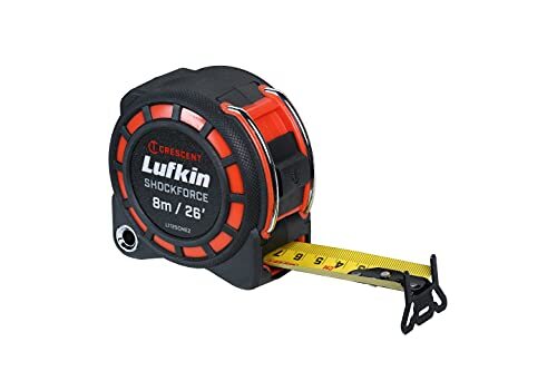 Lufkin Crescent L1125CME2 3 cm/1-3/16 x 8 m/26' Shockforce dubbelzijdig meetlint, 30 meter valtest