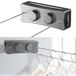 Solidchoice - Fil de clothes retractable 5.1m en acier inoxydable