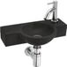 L'Aqua Fynn set de raccordement - 40x23x8cm - Chrome - Mat - Semi-rond - Avec robinet