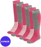 morethansocks Apollo (Sports) Skisokken kind Unisex Multi Roze 27/30 6-Pack