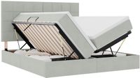 vidaXL LED opbergbed met matras Lichtgrijs 180 x 200 cm Fluweel