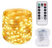 LED guirlande lumineuse - 10 M 100 LED blanc chaud guirlande lumineuse - Étanche IP65 fil de cuivre lumière pour jardins maisons