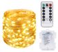 LED guirlande lumineuse - 10 M 100 LED blanc chaud guirlande lumineuse - Étanche IP65 fil de cuivre lumière pour jardins maisons