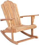 vidaXL Adirondack Schommelstoel Naturel Massief teakhout