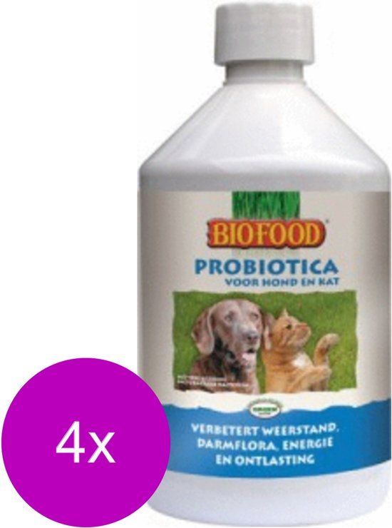 BIOFOOD Probiotica - Voedingssupplement - Darmen - 4 x 500 ml