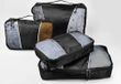 monolith - Koffer-organizer-set met 4 opbergkubussen | Zwarte klegzakken voor meer orde en overzicht in je bagage