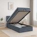 vidaXL Ottomaanse Bed met Matras en LED Donkergrijs 90 x 190 cm