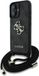 GUESS 4G Big Logo Cord Stap Crossbody hoes voor iPhone 16 Plus (zwart)