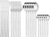 Premium set couverts voor 6 personen, 24-delig, roestvrij staal, zilverkleurig