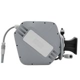 HYCHIKA Slanghaspel 30 m, wandmontage, intrekbare slanghaspel voor tuin, automatisch vergrendelen en automatisch terugspoelen, 8 functies spuitpistool, 180 ° draaibare slangbox, buiten veilig water
