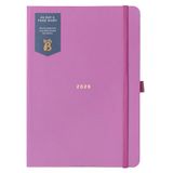 Busy B 2026 A5 Dagboek Dag-A-Page Planner voor Studenten, Professionals & Leraren - Fuchsia Dagplanner met Goudfolie, Jan - Dec, Elastische Band & Lint Marker - Organizer voor Bureau of Handtas