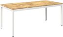 vidaXL Eettafel Wit 180 x 88,5 x 75 cm Massief Acacia Hout