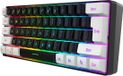 HXSJ V700 - Clavier de jeu filaire - RGB - 61 touches - QWERTY - Noir Blanc