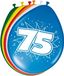 Folat 75 jaar verjaardag ballonnen - 16x stuks - versiering - feestartikelen - mix kleuren