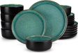 Imperial Serviesset – Tafelset – Vert – Pour 4 personnes – 16-delig – Céramique – Petites assiettes – Vaisselle unique