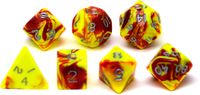 HOT Games dobbelstenen set jumbo geel rood voor rollenspellen