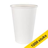 White label Kartonnen koffiebekers wit 300 ml (1000 stuks)