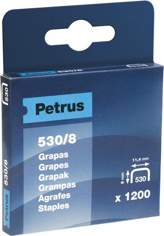Petrus 77514 Nietjes - 530/8 mm - 1200 Stuks - Kunststof