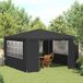 Prolenta Maison Exclusive Tente de réception exclusive - Tente de fête professionnelle avec parois latérales, dimensions 4x4 mètres, couleur anthracite, grammage 90 g/m²