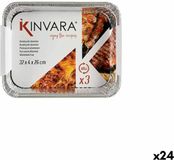 Kinvara Set van trays Zilverkleurig Aluminium (24 Stuks)