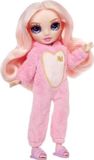 RAINBOW HIGH Junior High Pyjama Party - Poupée Mannequin Articulée 22cm Bella (Rose) avec Accessoires Dès 4 Ans