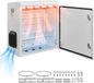VEVOR Waterdichte Elektrische Kast IP65, Schakelkast van Koudgewalst Staal met Thermostaat, Ventilator en Regenkap, Afsluitbare Buitenkast 60 X 30 X 60 cm