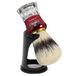 Omega Omega scheerkwast hi-brush synthetisch haar met dassenhaareffect rood/transparant handvat 11cm
