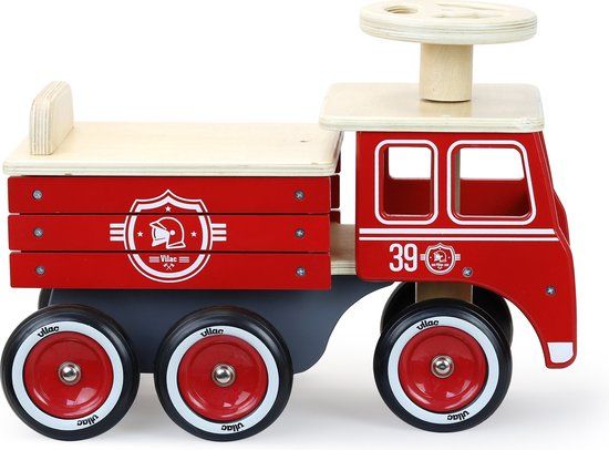 Vilac - Porteur vrachtwagenpompons, rood (1126R) - 3048700112668
