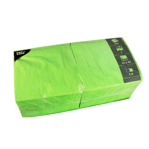 Papstar 81656 Servetten - Groen - 33x33 cm - 250 stuks