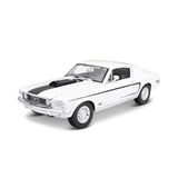 Maisto Ford Mustang GT Cobra Jet: modelauto met vering, schaal 1:18, deuren en motorkap beweegbaar, kant-en-klaar model, stuurbaar, 24 cm, lichtblauw (531167)