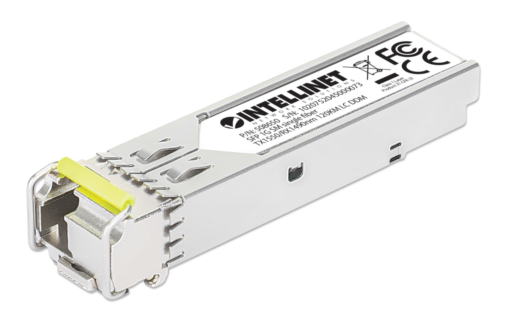 Intellinet Netwerk transceiver Gigabit WDM bi-directionele SFP, 1000Base-BX-D (LC) single-mode, 120 km