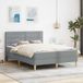 vidaXL Bedframe met matras met hoofdeinde Lichtgrijs 140 x 200 cm Stof