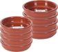 Merkloos / Sans marque Ger Import Tapas bakjes - schaaltjes Bilbao - 18 cm en 14 cm - 8x stuks - terracotta