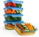 Goliving Boîtes de préparation de repas en verre - Set de 5 boîtes de conservation - 1L - Boîtes pour congélateur - Boîtes de conservation avec couvercle - Congélateur, four et micro-ondes - Verre