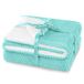 AmeliaHome Knuffeldeken 70x150 cm delicate stiksels Sherpa lamsvel look woondeken Shleepy turquoise