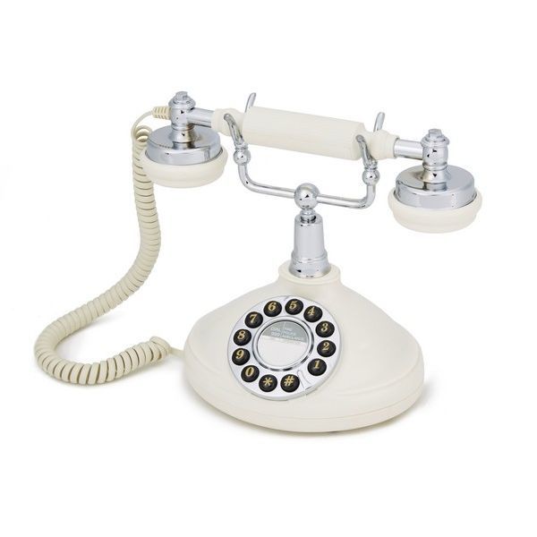 GPO 1920SOpal - Retro Telephone - Cream & Silver