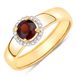 Rafaela Donata Ring Sterling Zilver Granaat Geelgoud Dames 18.50 mm / maat 58