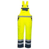 Portwest Twee Kleuren Amerikaanse Overall - Ongevoerd S488 - Geel/Zwart - XL