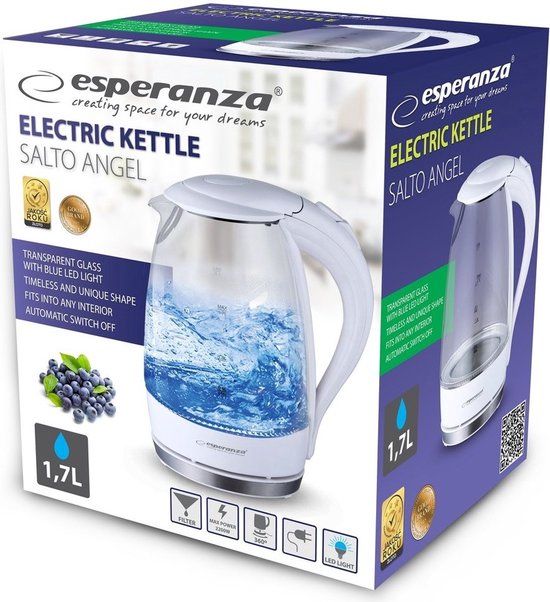 Esperanza Salto Angel Waterkoker - 1.7 liter - Wit