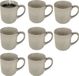 Secret de gourmet Koffiemok - 8x - lichtgroen - keramiek - 420 ml