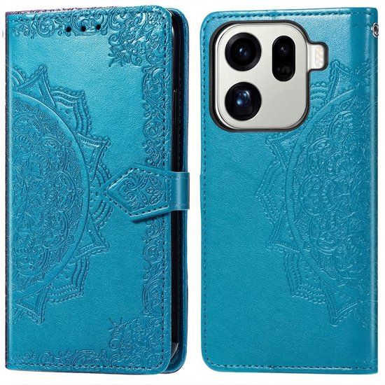 imoshion Hoesje - Geschikt voor Oppo Find X9 Pro - Mandala Bookcase - Turquoise