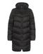 KAFFE Kaffe Puffer Coat voor dames, hoge kraag, capuchon, middelgroot, ritssluiting, regular fit, jas voor dames, Black Deep