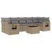 vidaXL 8-delige Loungeset met kussens, polyrattan, beige